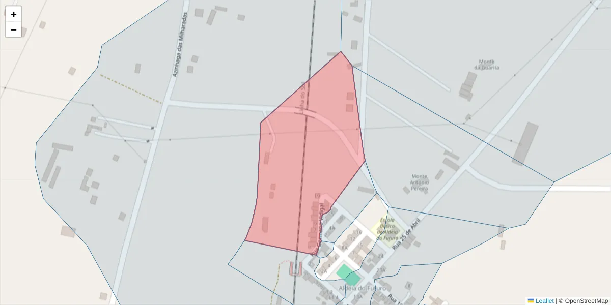 Mapa detalhado do código postal 7570-268 com limites, códigos postais vizinhos e agências dos correios