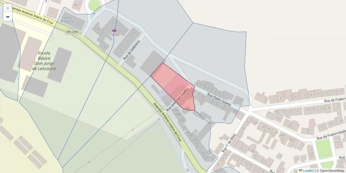 Mapa detalhado do código postal 7570-280 com limites, códigos postais vizinhos e agências dos correios