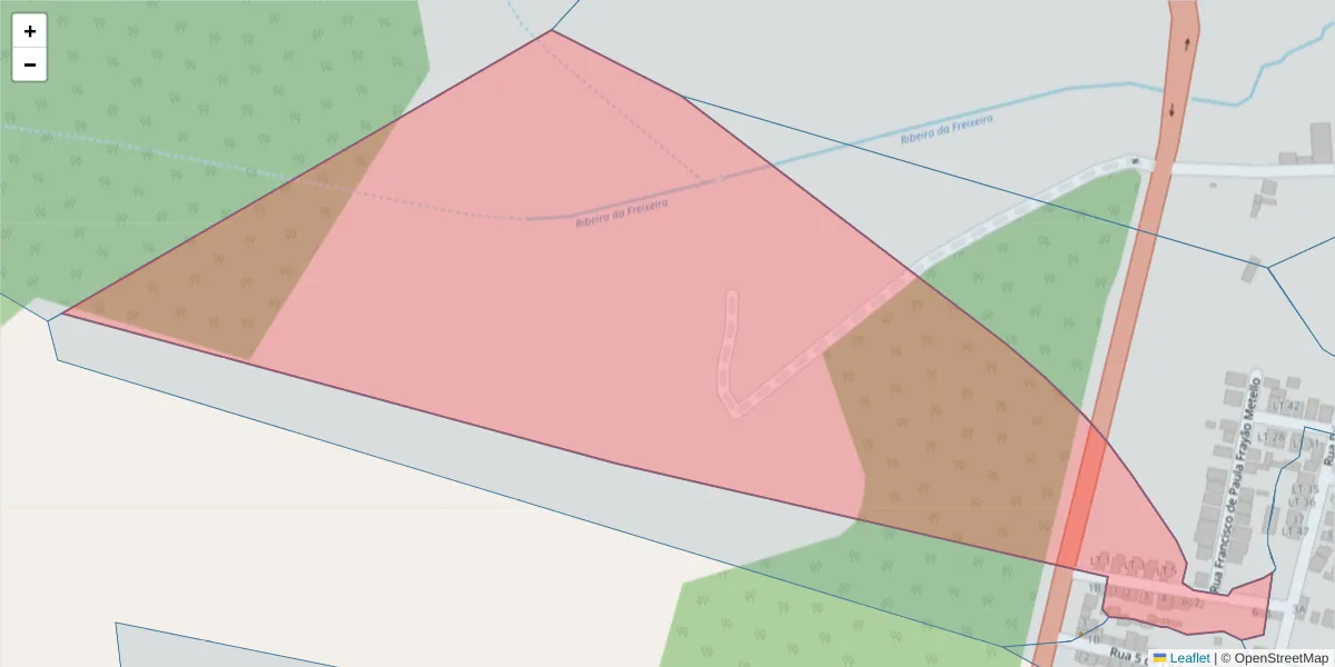Mapa detalhado do código postal 7570-297 com limites, códigos postais vizinhos e agências dos correios