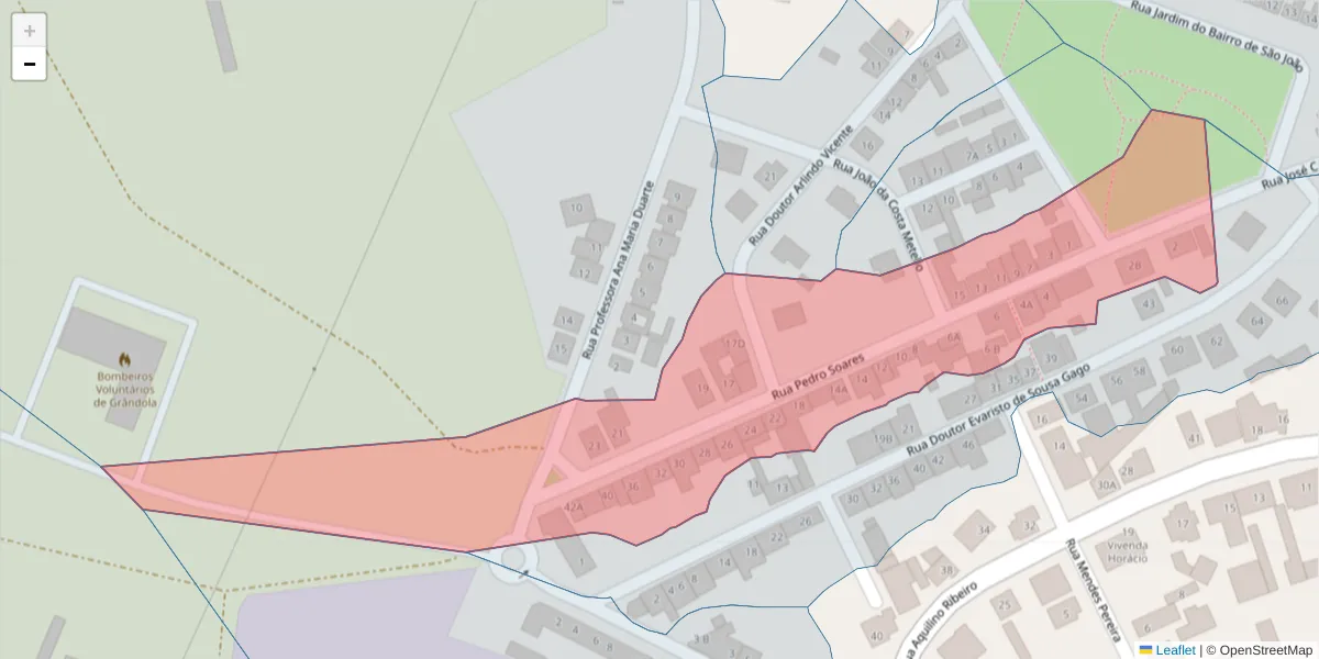 Mapa detalhado do código postal 7570-298 com limites, códigos postais vizinhos e agências dos correios
