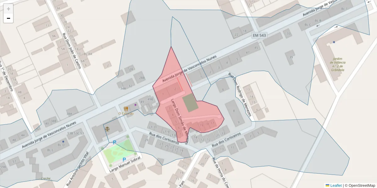 Mapa detalhado do código postal 7570-328 com limites, códigos postais vizinhos e agências dos correios
