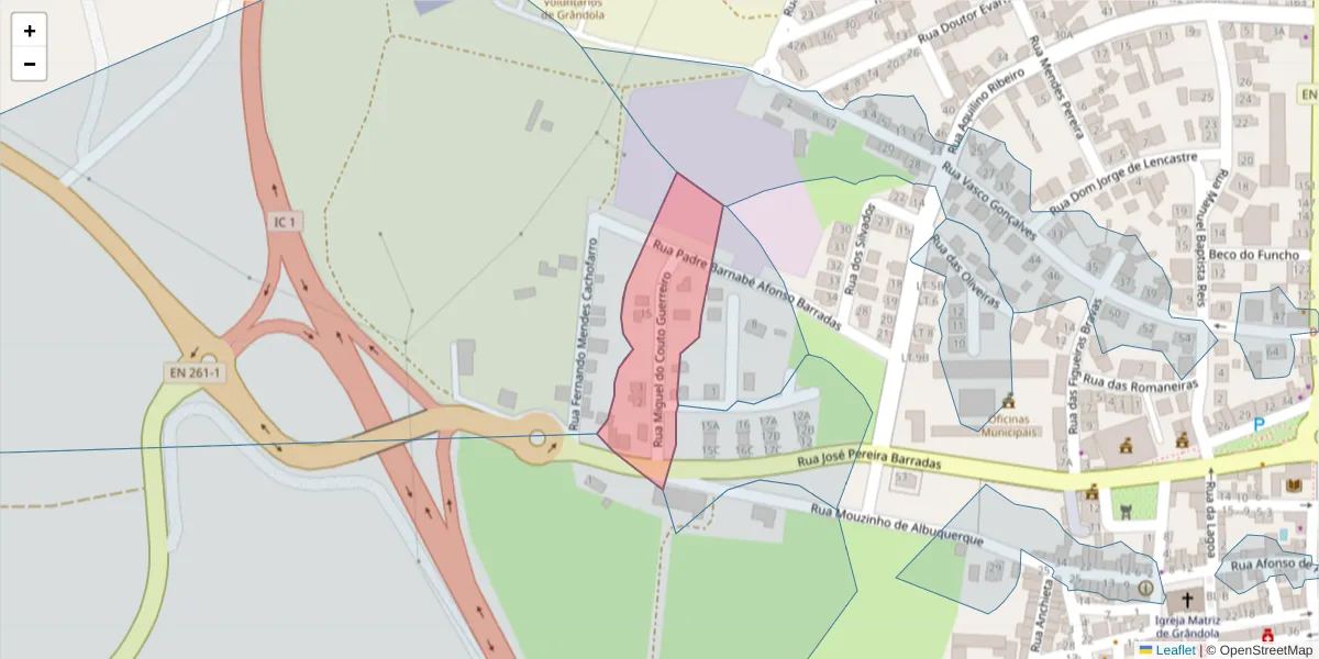 Mapa detalhado do código postal 7570-349 com limites, códigos postais vizinhos e agências dos correios