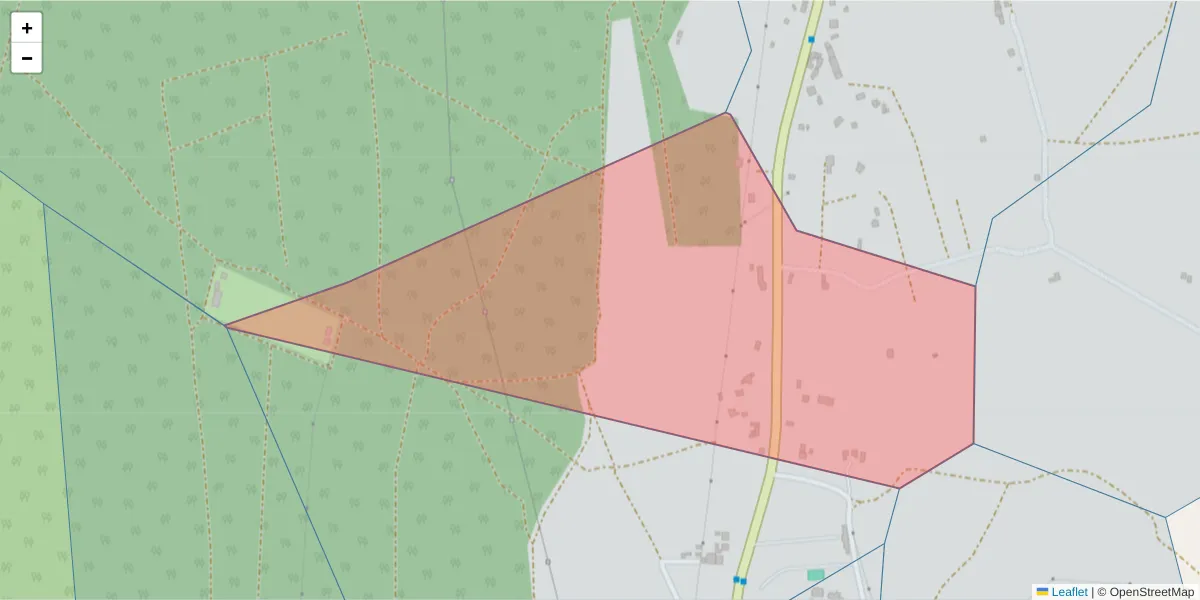 Mapa detalhado do código postal 7570-455 com limites, códigos postais vizinhos e agências dos correios