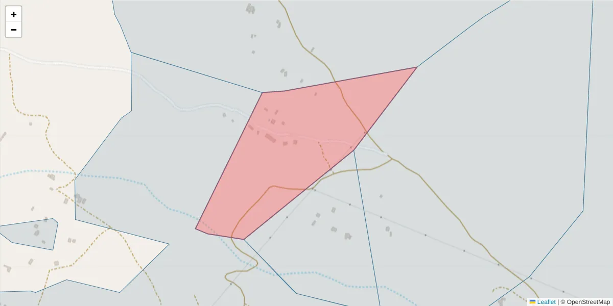 Mapa detalhado do código postal 7570-512 com limites, códigos postais vizinhos e agências dos correios
