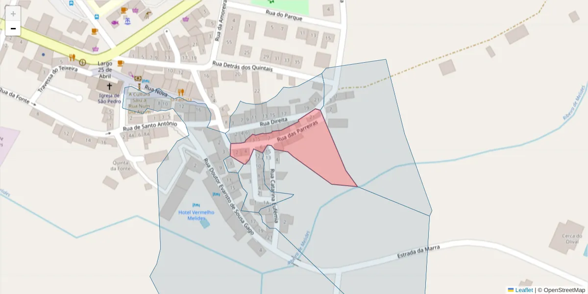 Mapa detalhado do código postal 7570-625 com limites, códigos postais vizinhos e agências dos correios