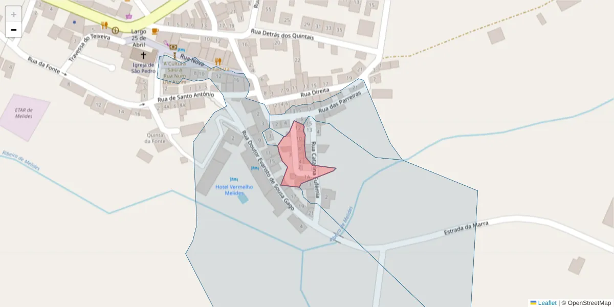 Mapa detalhado do código postal 7570-637 com limites, códigos postais vizinhos e agências dos correios