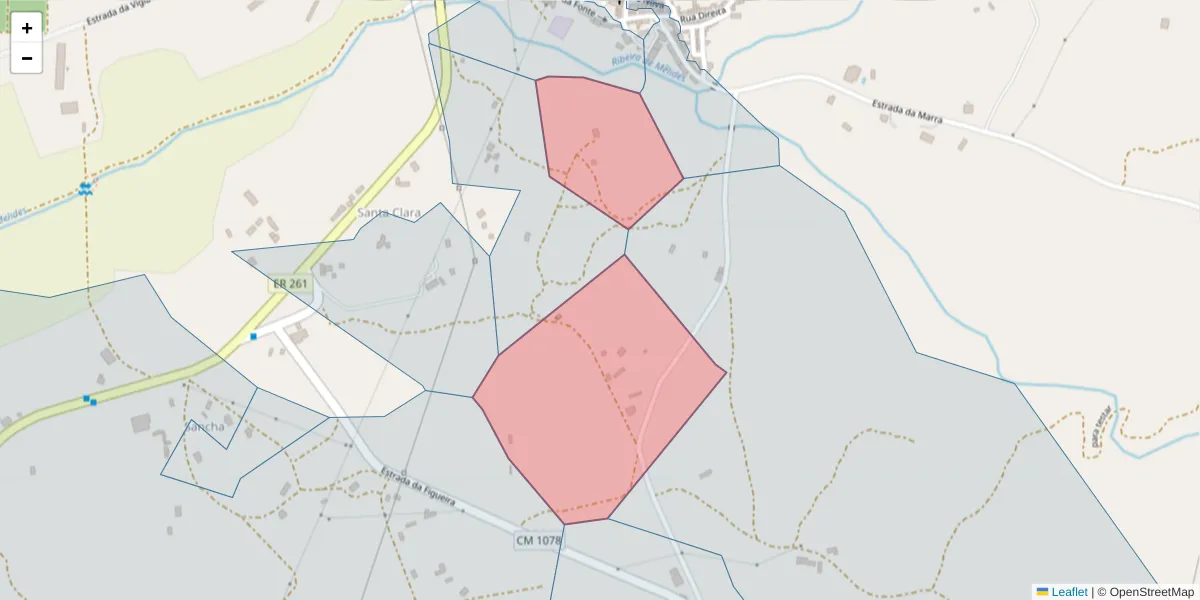 Mapa detalhado do código postal 7570-657 com limites, códigos postais vizinhos e agências dos correios