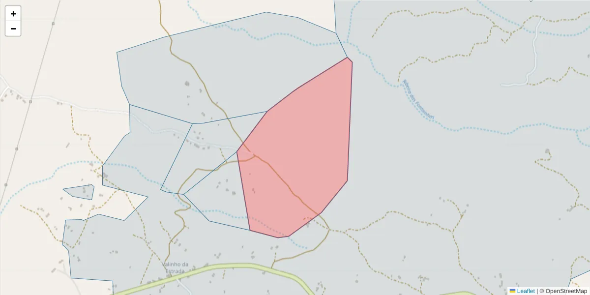 Mapa detalhado do código postal 7570-692 com limites, códigos postais vizinhos e agências dos correios