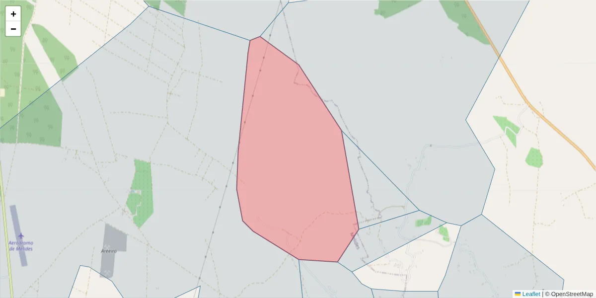 Mapa detalhado do código postal 7570-708 com limites, códigos postais vizinhos e agências dos correios