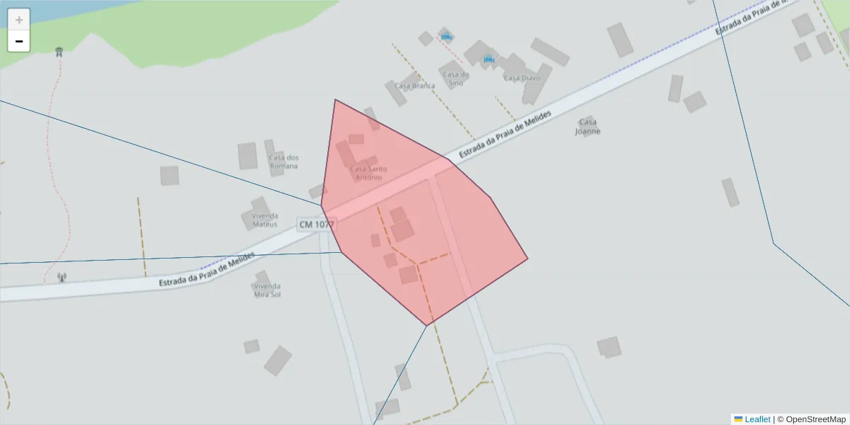 Mapa detalhado do código postal 7570-741 com limites, códigos postais vizinhos e agências dos correios