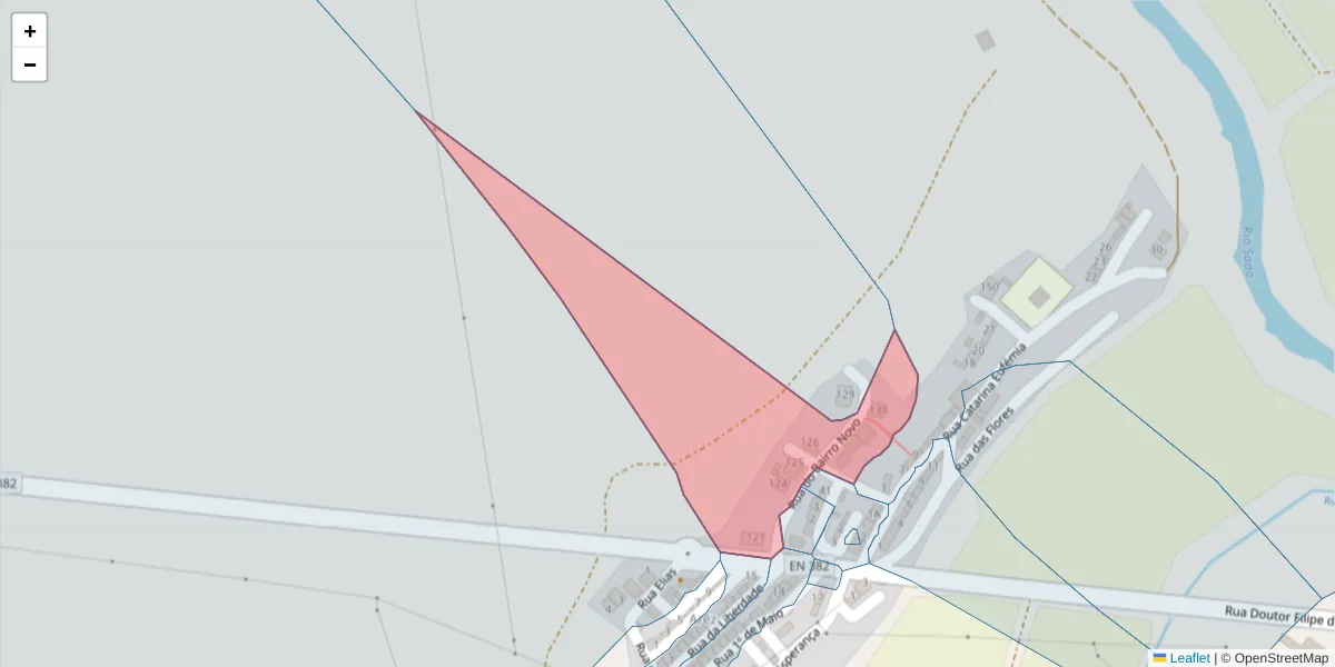 Mapa detalhado do código postal 7580-012 com limites, códigos postais vizinhos e agências dos correios