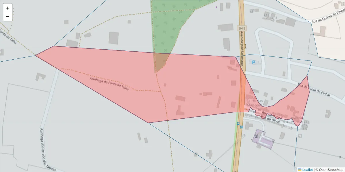 Mapa detalhado do código postal 7580-055 com limites, códigos postais vizinhos e agências dos correios