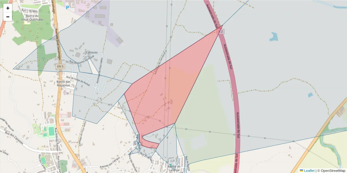 Mapa detalhado do código postal 7580-066 com limites, códigos postais vizinhos e agências dos correios