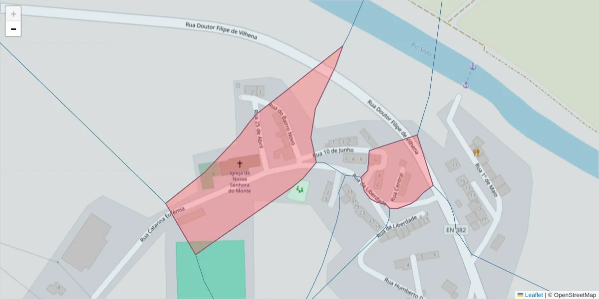 Mapa detalhado do código postal 7580-091 com limites, códigos postais vizinhos e agências dos correios