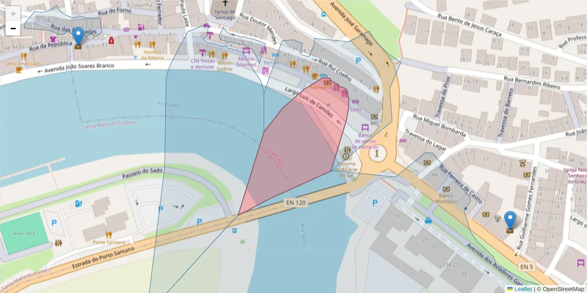 Mapa detalhado do código postal 7580-117 com limites, códigos postais vizinhos e agências dos correios