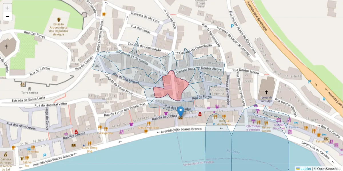 Mapa detalhado do código postal 7580-130 com limites, códigos postais vizinhos e agências dos correios