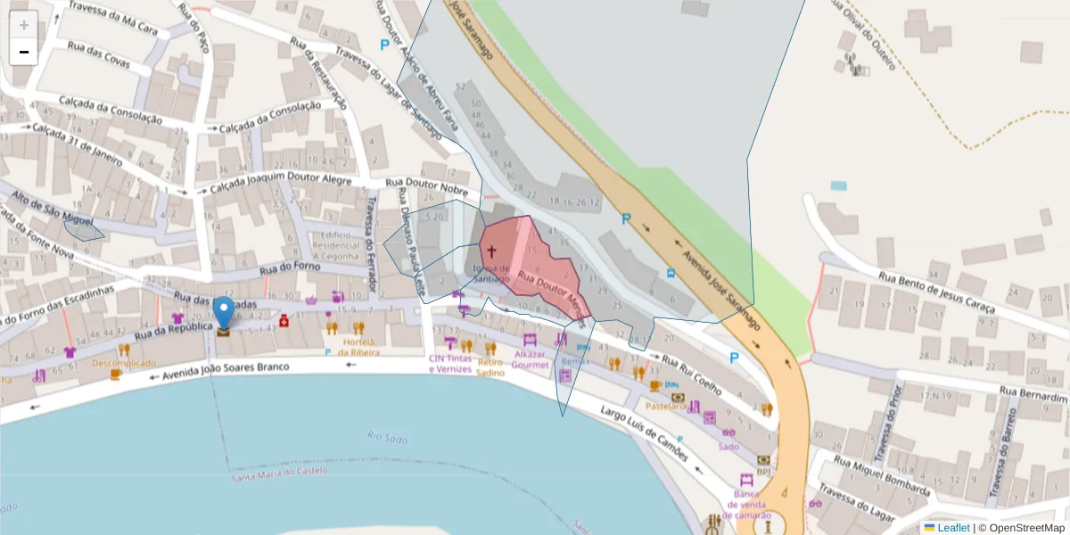 Mapa detalhado do código postal 7580-155 com limites, códigos postais vizinhos e agências dos correios