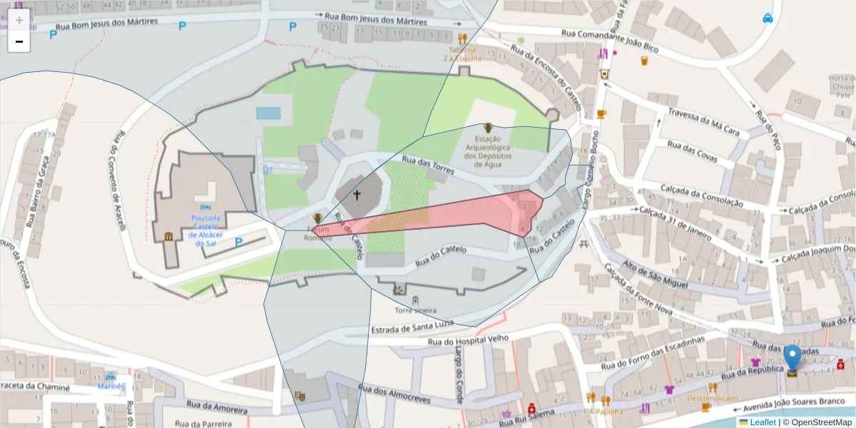 Mapa detalhado do código postal 7580-177 com limites, códigos postais vizinhos e agências dos correios