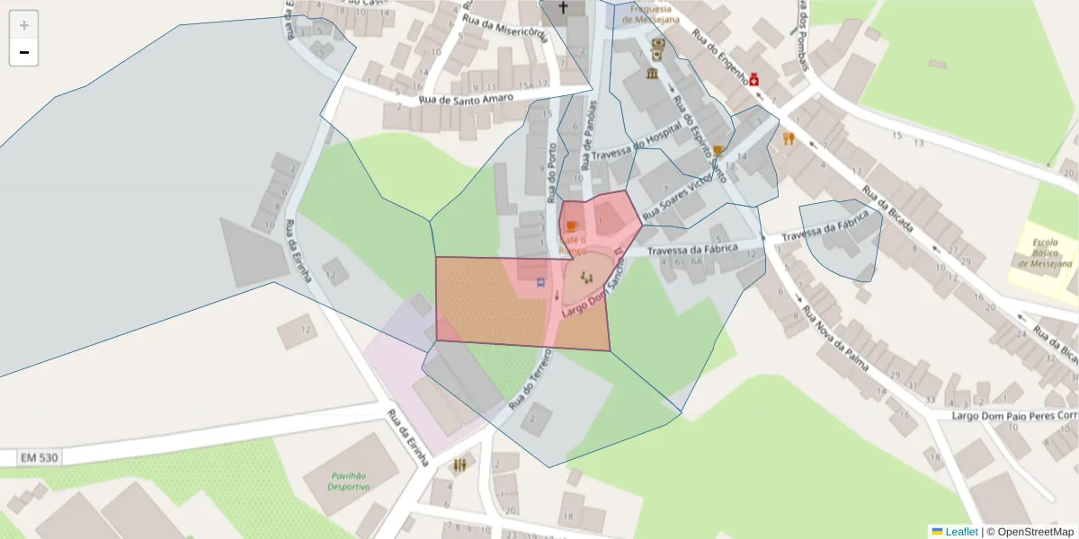Mapa detalhado do código postal 7600-317 com limites, códigos postais vizinhos e agências dos correios