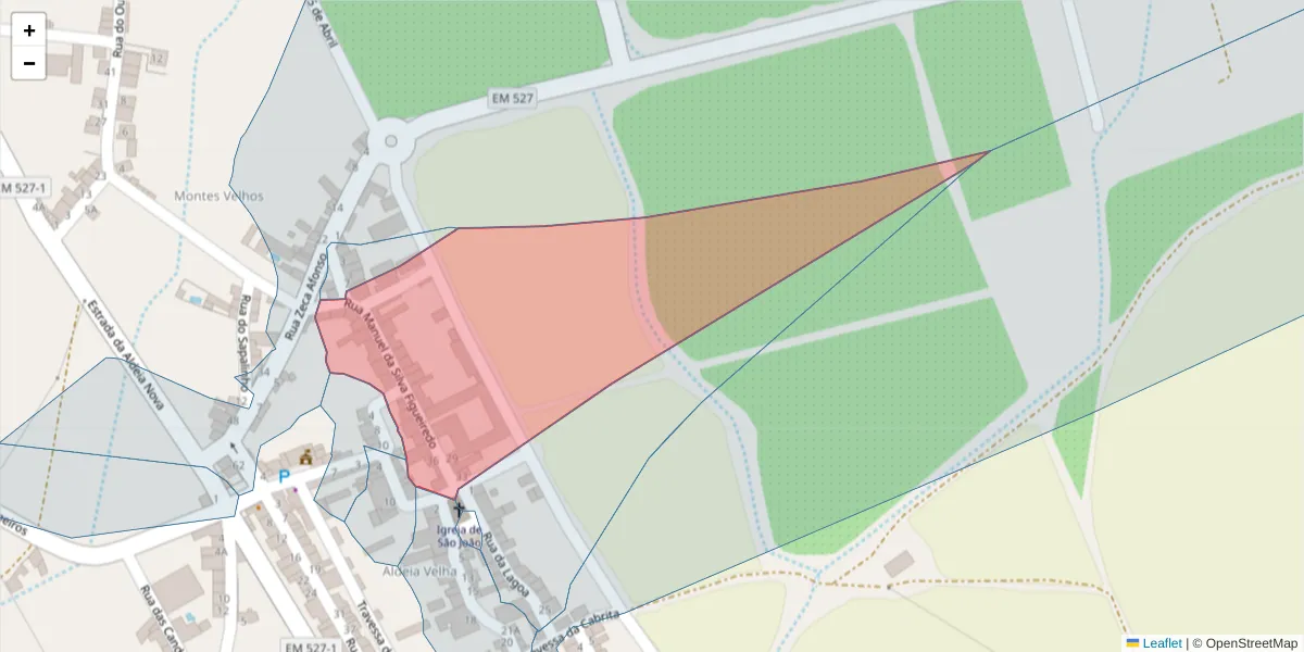 Mapa detalhado do código postal 7600-431 com limites, códigos postais vizinhos e agências dos correios