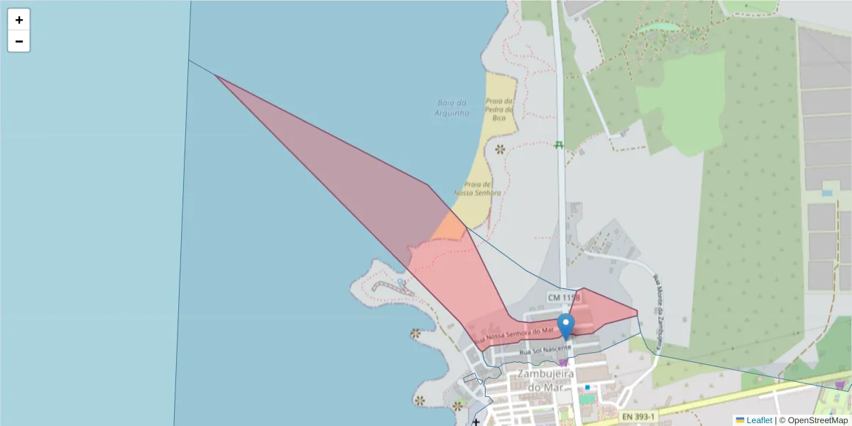 Mapa detalhado do código postal 7630-786 com limites, códigos postais vizinhos e agências dos correios