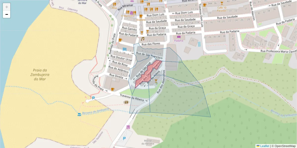 Mapa detalhado do código postal 7630-792 com limites, códigos postais vizinhos e agências dos correios