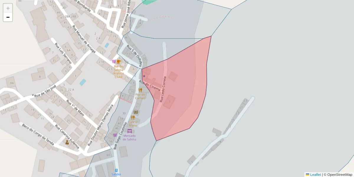 Mapa detalhado do código postal 7665-831 com limites, códigos postais vizinhos e agências dos correios
