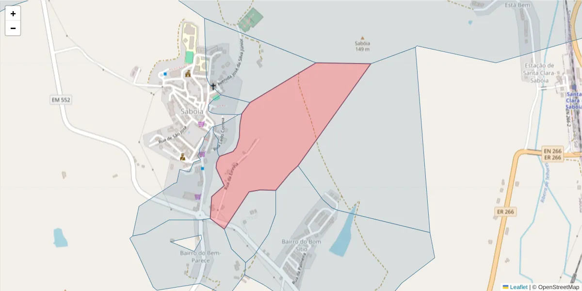 Mapa detalhado do código postal 7665-838 com limites, códigos postais vizinhos e agências dos correios