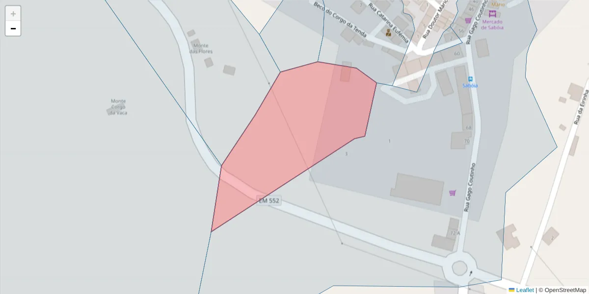 Mapa detalhado do código postal 7665-846 com limites, códigos postais vizinhos e agências dos correios
