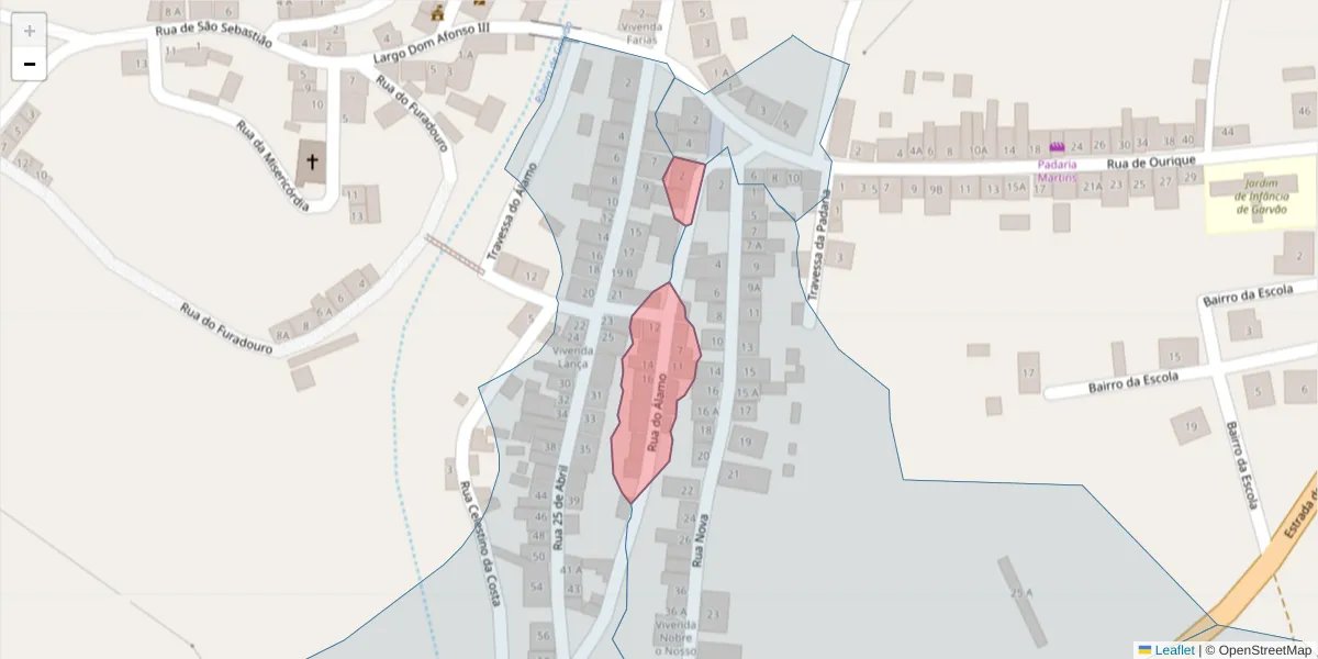 Mapa detalhado do código postal 7670-136 com limites, códigos postais vizinhos e agências dos correios