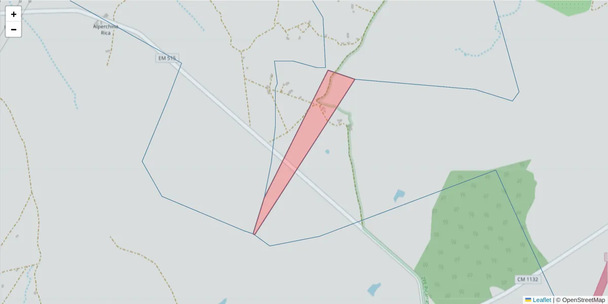 Mapa detalhado do código postal 7670-375 com limites, códigos postais vizinhos e agências dos correios