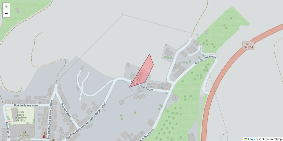 Mapa detalhado do código postal 7670-614 com limites, códigos postais vizinhos e agências dos correios