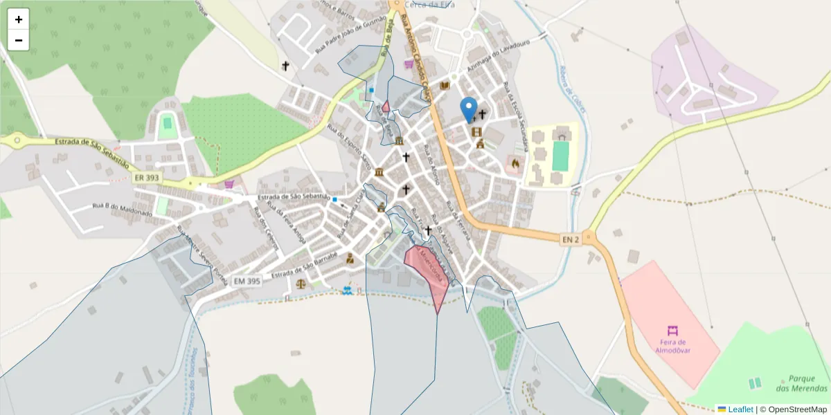 Mapa detalhado do código postal 7700-011 com limites, códigos postais vizinhos e agências dos correios