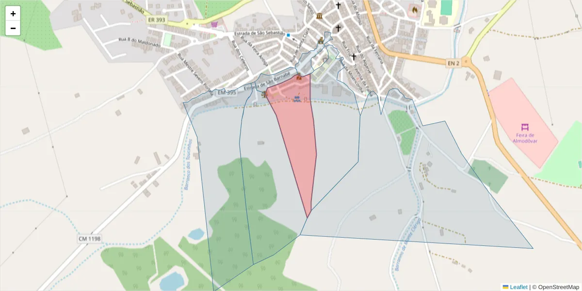 Mapa detalhado do código postal 7700-078 com limites, códigos postais vizinhos e agências dos correios