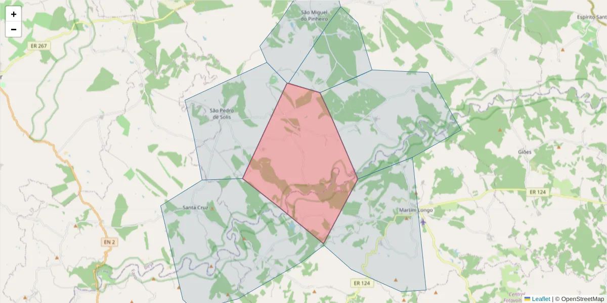 Mapa detalhado do código postal 7750-604 com limites, códigos postais vizinhos e agências dos correios