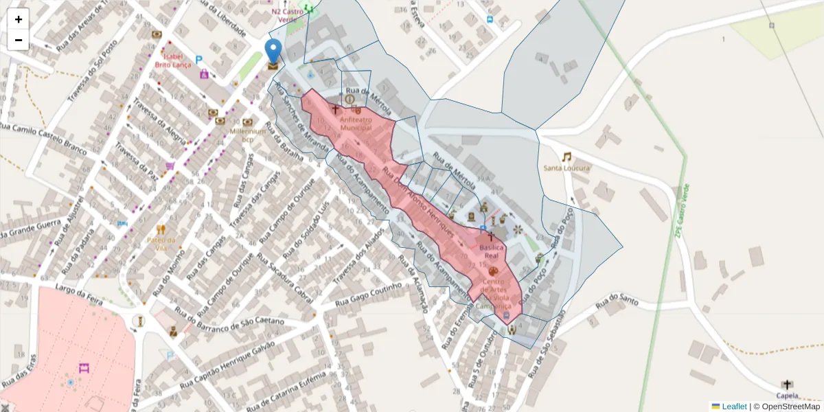 Mapa detalhado do código postal 7780-183 com limites, códigos postais vizinhos e agências dos correios