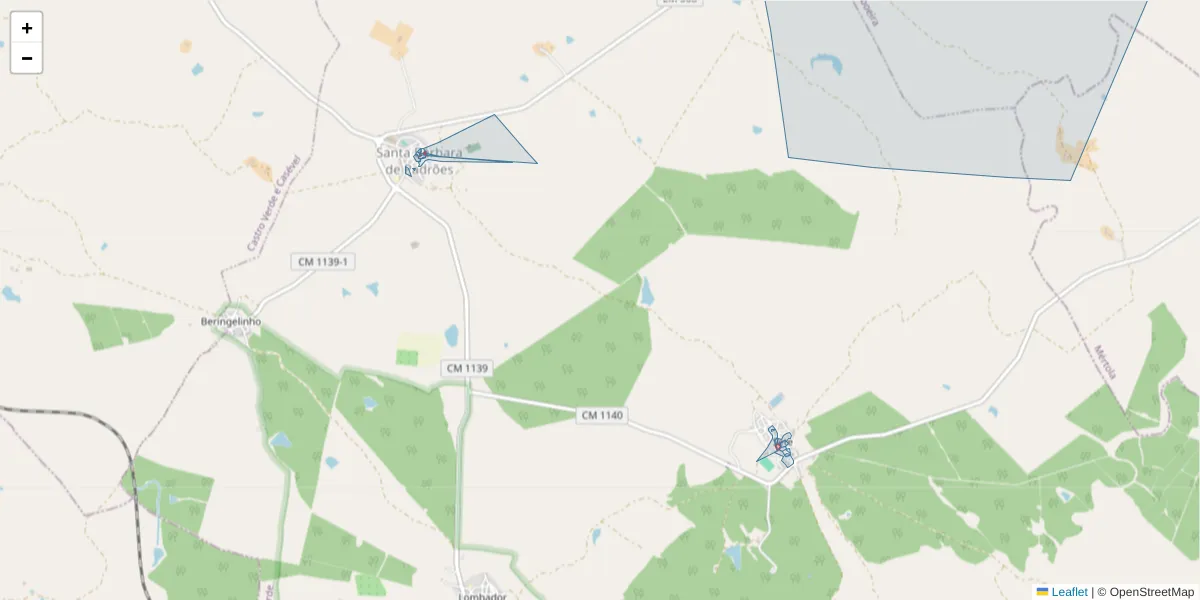 Mapa detalhado do código postal 7780-462 com limites, códigos postais vizinhos e agências dos correios