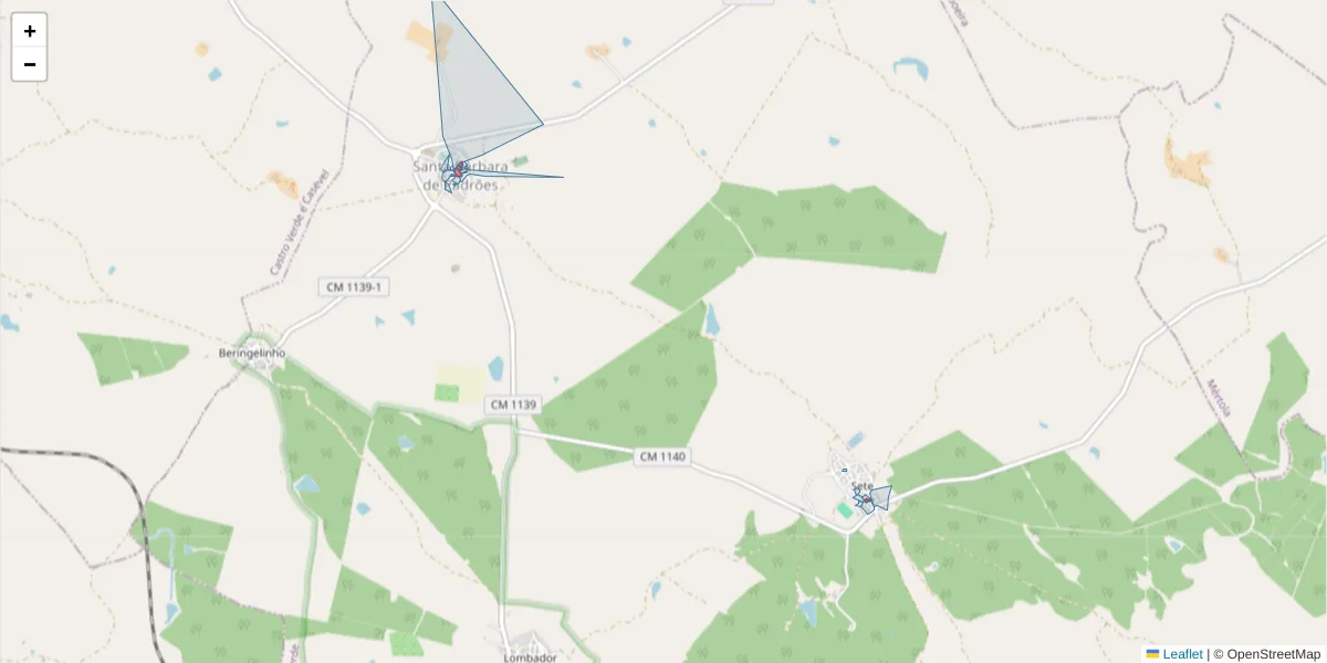 Mapa detalhado do código postal 7780-494 com limites, códigos postais vizinhos e agências dos correios