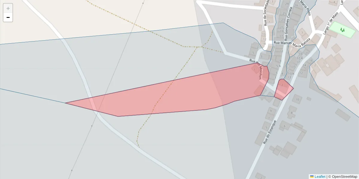Mapa detalhado do código postal 7780-534 com limites, códigos postais vizinhos e agências dos correios