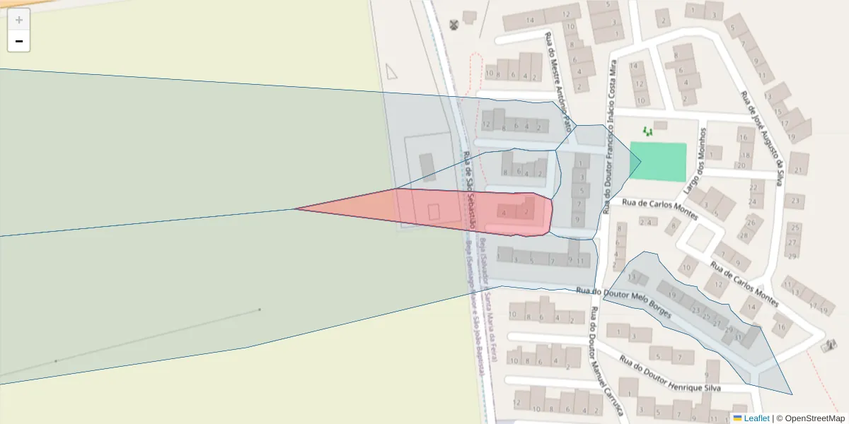 Mapa detalhado do código postal 7800-155 com limites, códigos postais vizinhos e agências dos correios