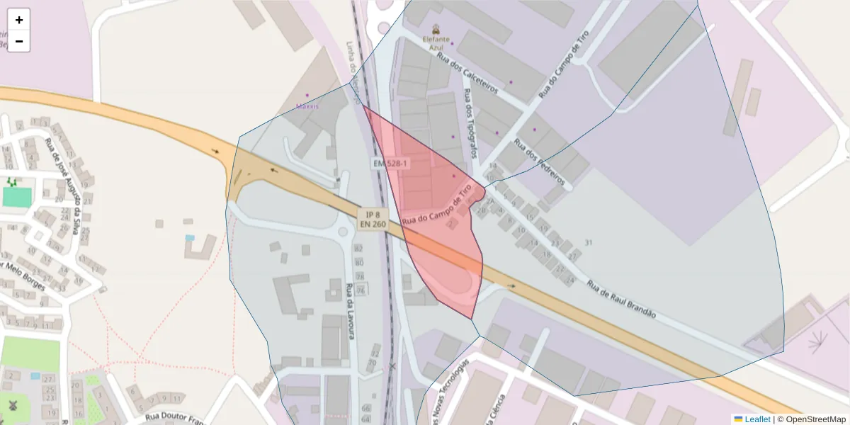 Mapa detalhado do código postal 7800-256 com limites, códigos postais vizinhos e agências dos correios