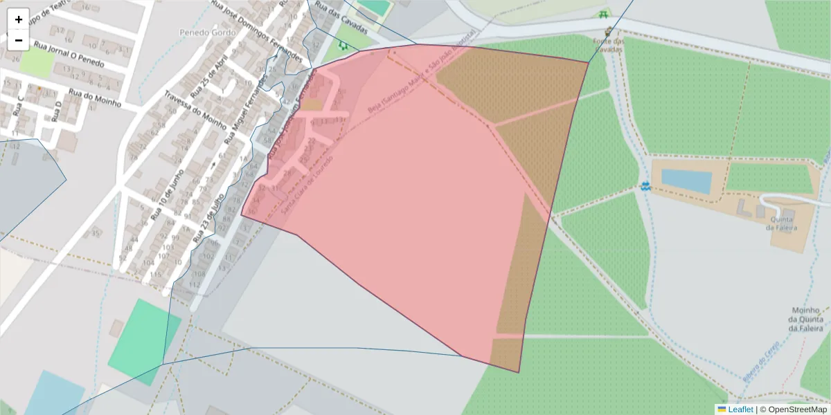 Mapa detalhado do código postal 7800-344 com limites, códigos postais vizinhos e agências dos correios