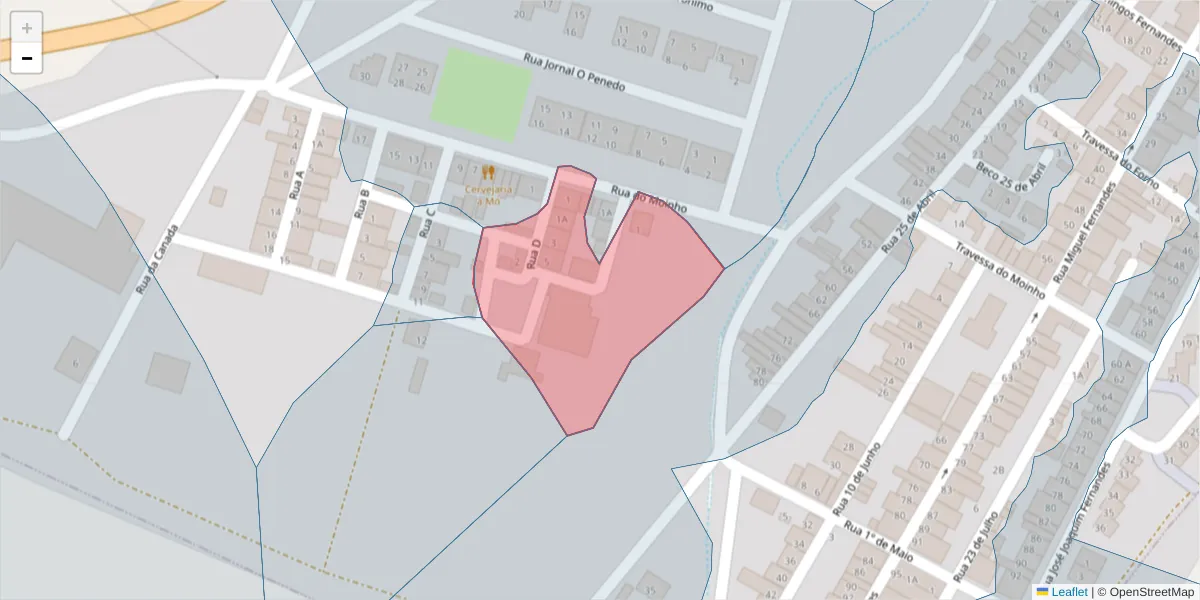 Mapa detalhado do código postal 7800-351 com limites, códigos postais vizinhos e agências dos correios