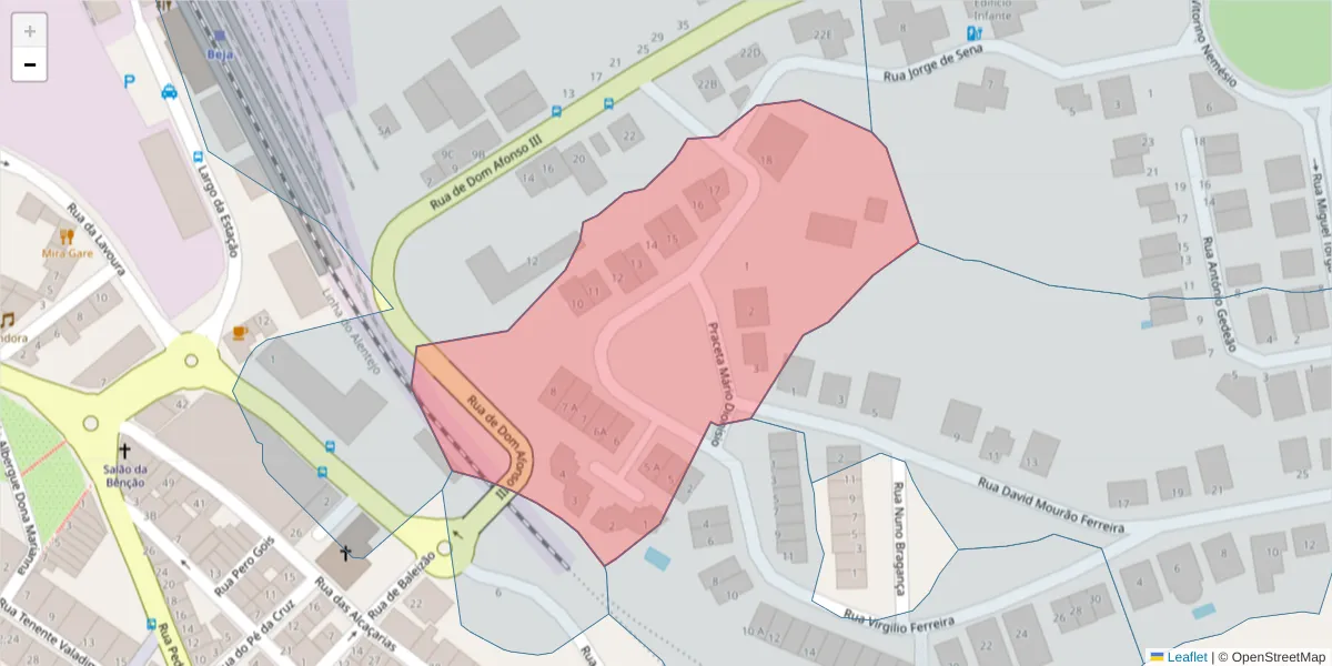 Mapa detalhado do código postal 7800-382 com limites, códigos postais vizinhos e agências dos correios