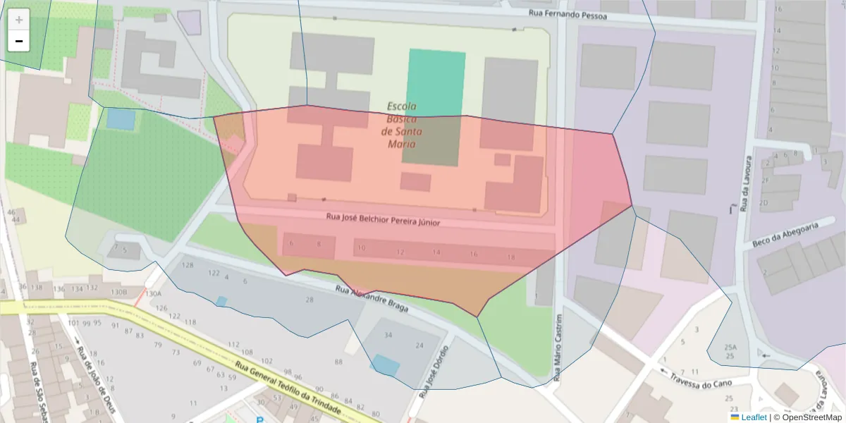 Mapa detalhado do código postal 7800-388 com limites, códigos postais vizinhos e agências dos correios