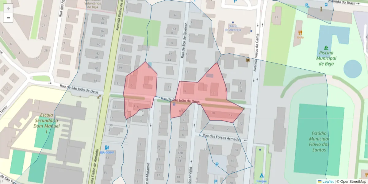 Mapa detalhado do código postal 7800-478 com limites, códigos postais vizinhos e agências dos correios