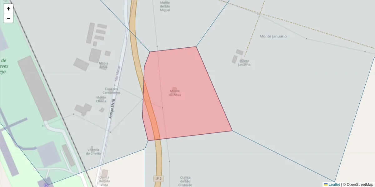 Mapa detalhado do código postal 7800-550 com limites, códigos postais vizinhos e agências dos correios