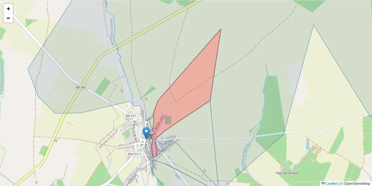 Mapa detalhado do código postal 7800-685 com limites, códigos postais vizinhos e agências dos correios