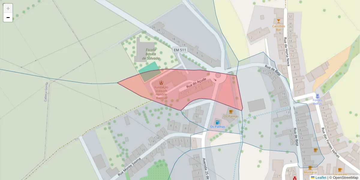 Mapa detalhado do código postal 7800-689 com limites, códigos postais vizinhos e agências dos correios