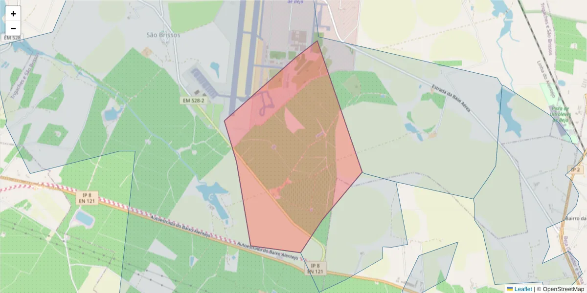 Mapa detalhado do código postal 7800-740 com limites, códigos postais vizinhos e agências dos correios